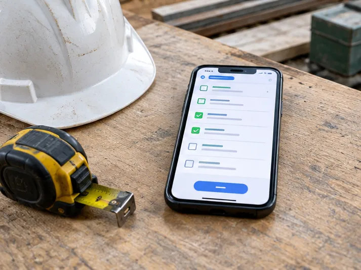 Application mobile terrain sur un smartphone, portail client à l'écran